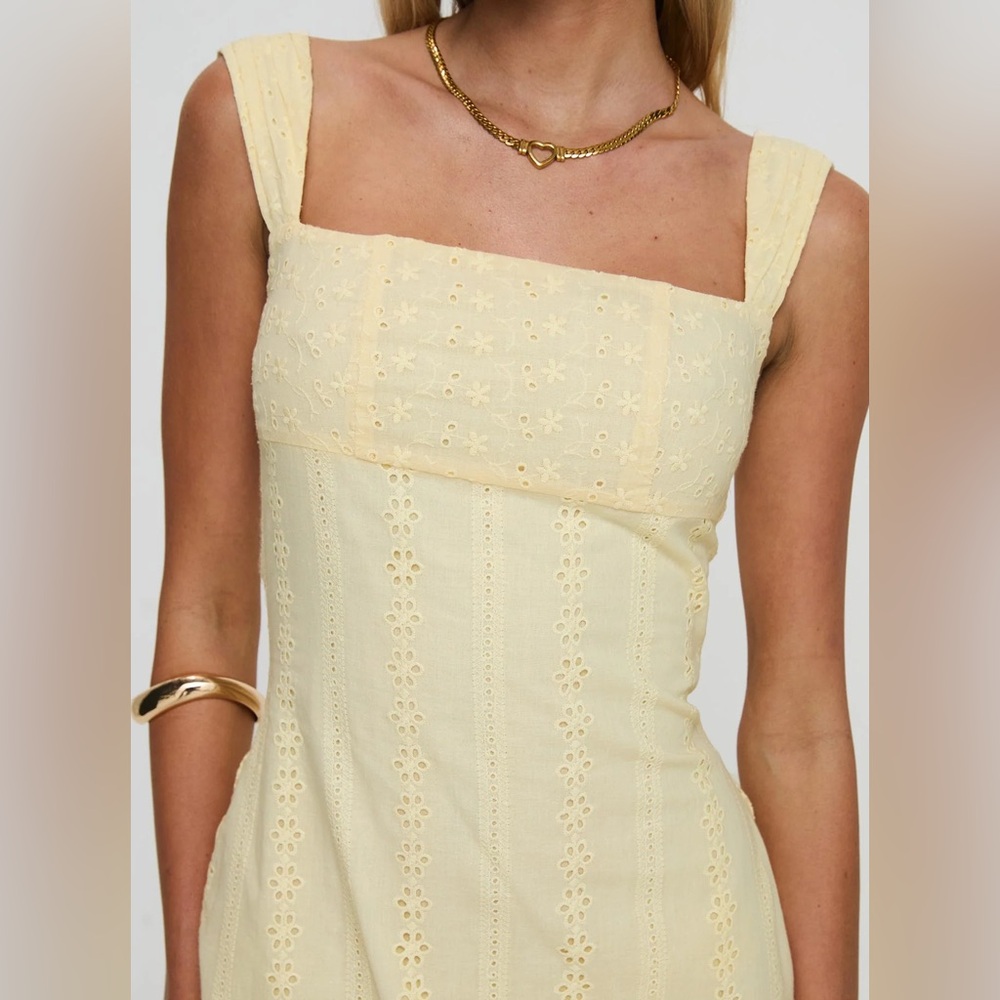 Princess Polly Light Yellow Mini Dress